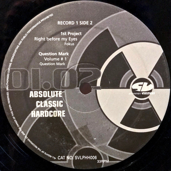 Various : Slammin' Vinyl Present  Absolute Classic Hardcore (3x12", Comp)