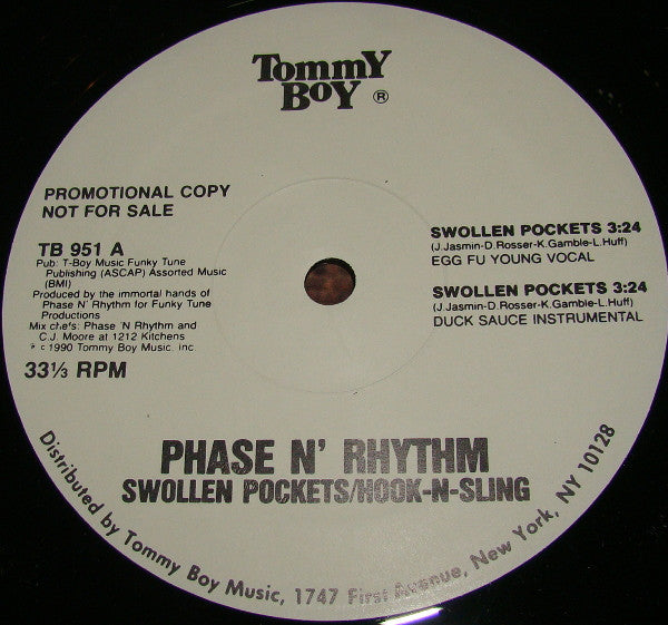 Phase N' Rhythm : Swollen Pockets / Hook-N-Sling (12", Promo)