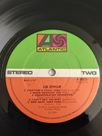 Led Zeppelin : Led Zeppelin (LP, Album, RE, RP, Cro)