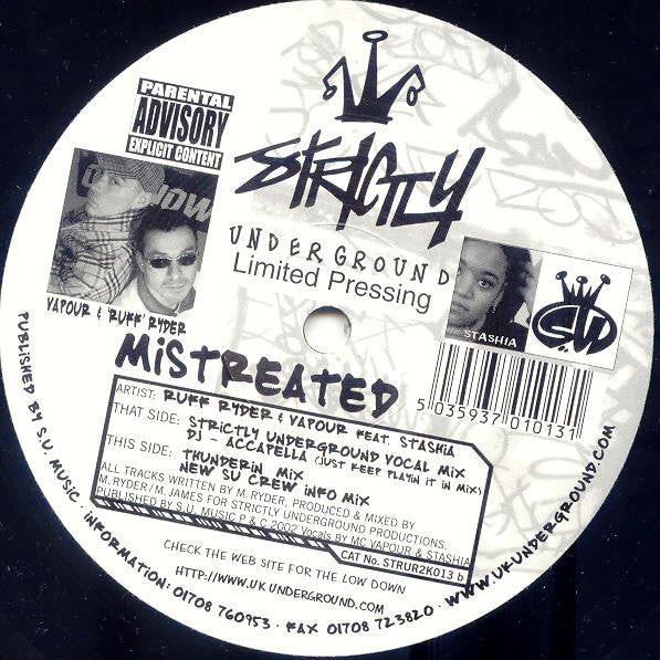 Mark 'Ruff' Ryder* & MC Vapour Feat. Stashia : Mistreated (12", Ltd)