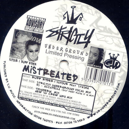 Mark 'Ruff' Ryder* & MC Vapour Feat. Stashia : Mistreated (12", Ltd)