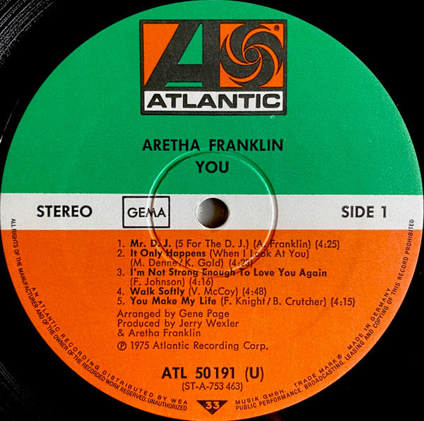 Aretha Franklin : You (LP, Album)