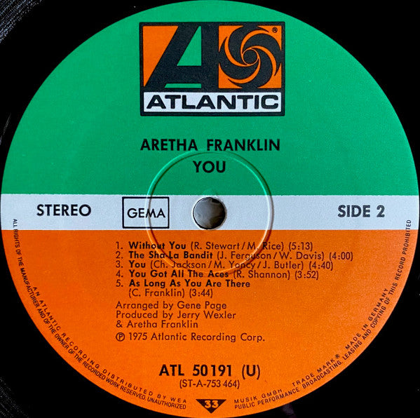 Aretha Franklin : You (LP, Album)