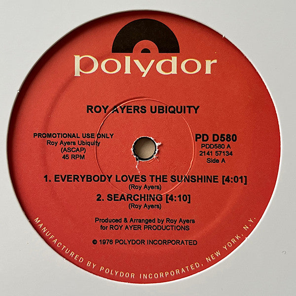 Roy Ayers Ubiquity : Everybody Loves The Sunshine (12", Maxi)