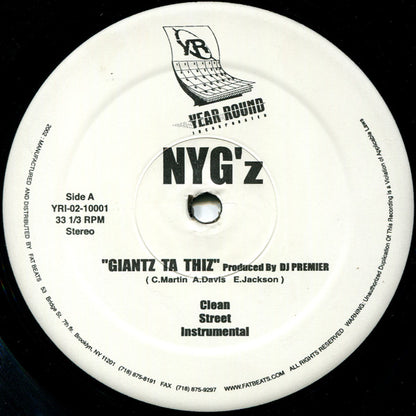 NYG'z : Giantz Ta Thiz (12")