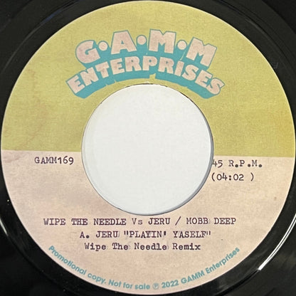Wipe The Needle Vs Jeru* / Mobb Deep : Playin' Yaself / Hell On Earth (7", Promo)