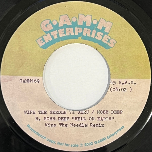 Wipe The Needle Vs Jeru* / Mobb Deep : Playin' Yaself / Hell On Earth (7", Promo)