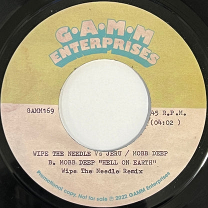 Wipe The Needle Vs Jeru* / Mobb Deep : Playin' Yaself / Hell On Earth (7", Promo)