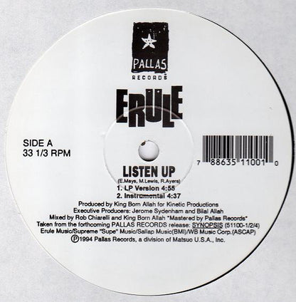 Erule : Listen Up / Synopsis (12")