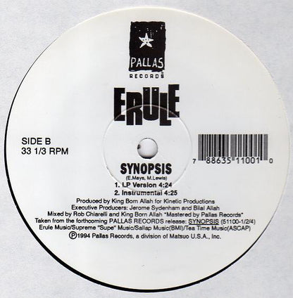 Erule : Listen Up / Synopsis (12")