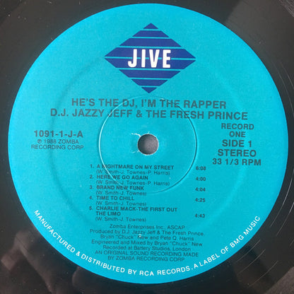 DJ Jazzy Jeff & The Fresh Prince : He's The DJ, I'm The Rapper (2xLP, Album)