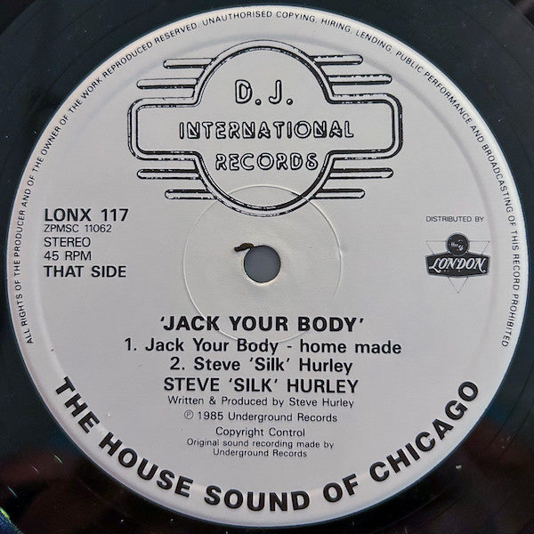 Steve 'Silk' Hurley* : Jack Your Body (12", Single, PRS)