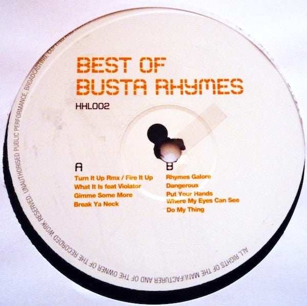 Busta Rhymes : Best Of Busta Rhymes (2xLP, Comp)