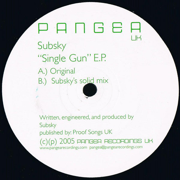 Subsky : Single Gun E.P. (12", EP)