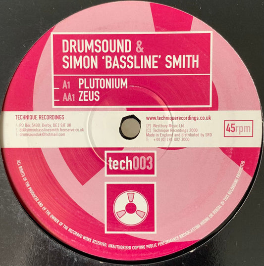 Drumsound & Simon "Bassline" Smith : Plutonium / Zeus (12")