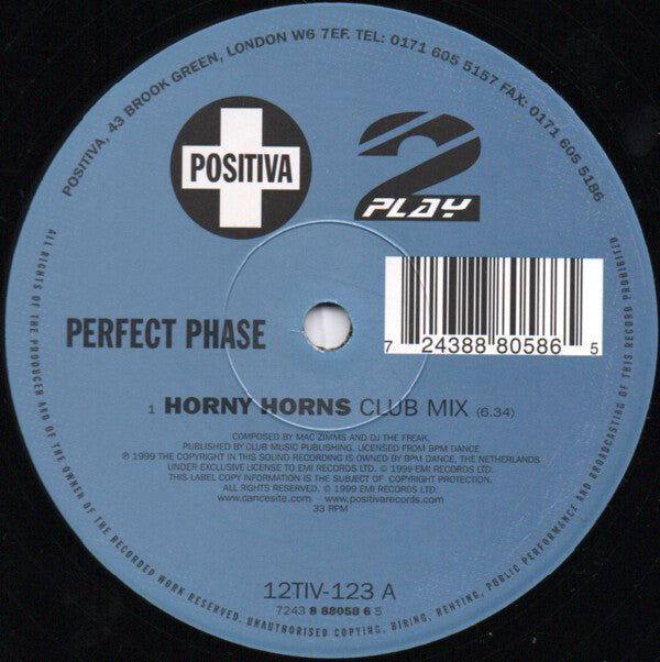 Perfect Phase : Horny Horns (12")