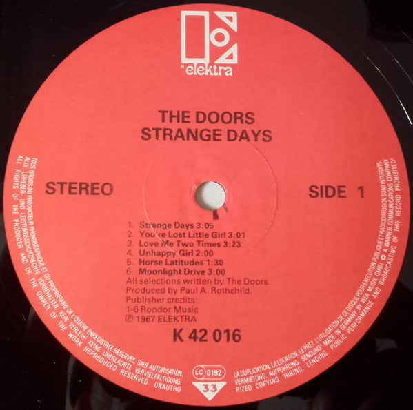 The Doors : Strange Days (LP, Album, RE)