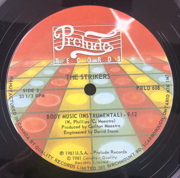 The Strikers : Body Music (12")