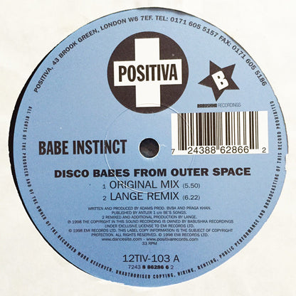 Babe Instinct : Disco Babes From Outer Space (12")