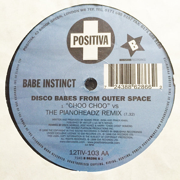 Babe Instinct : Disco Babes From Outer Space (12")
