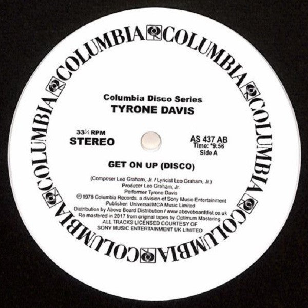 Tyrone Davis : Get On Up (Disco) / In The Mood (12", RE, RM, Whi)