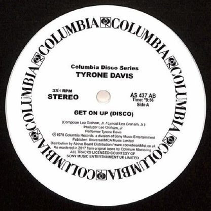 Tyrone Davis : Get On Up (Disco) / In The Mood (12", RE, RM, Whi)