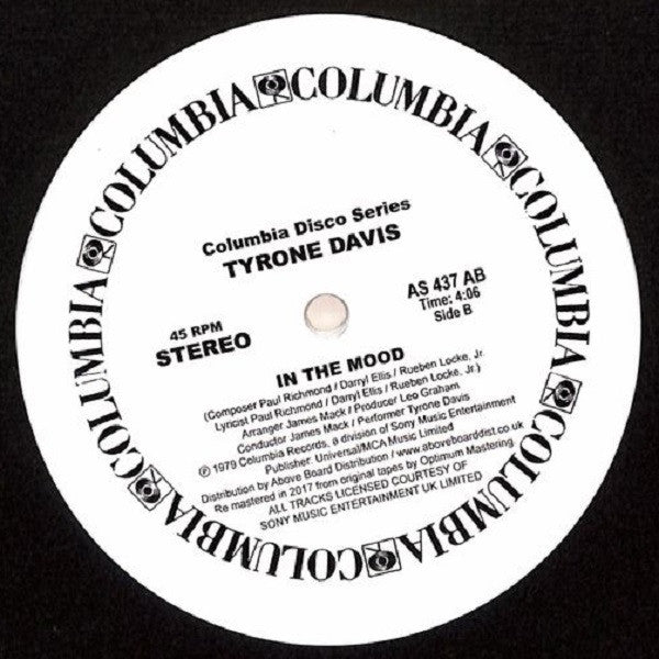 Tyrone Davis : Get On Up (Disco) / In The Mood (12", RE, RM, Whi)