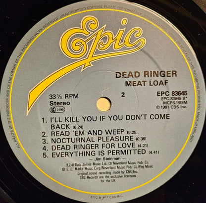 Meat Loaf : Dead Ringer (LP, Album)
