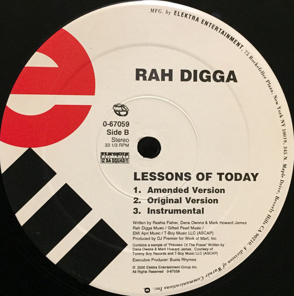 Rah Digga : Break Fool / Lessons Of Today (12")