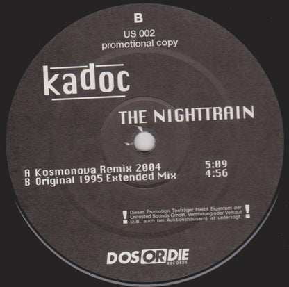 Kadoc : The Nighttrain (12", Promo)