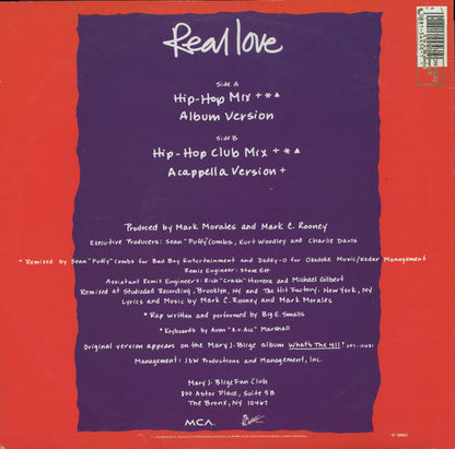 Mary J. Blige : Real Love (12")