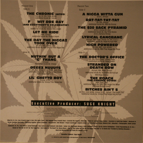 Dr. Dre : The Chronic (2xLP, Album, RE, RP)