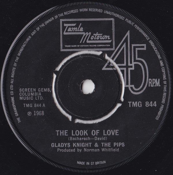 Gladys Knight & The Pips* : The Look Of Love  (7", Single, Pus)