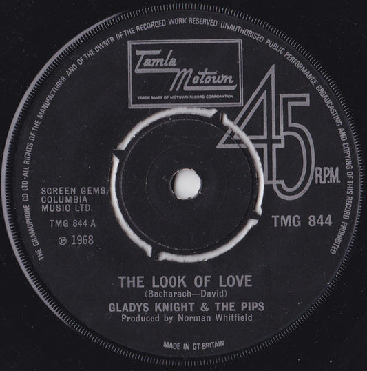 Gladys Knight & The Pips* : The Look Of Love  (7", Single, Pus)