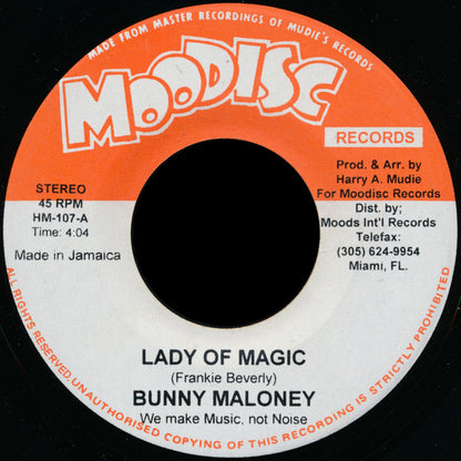 Bunny Maloney / Mudies All Stars : Lady Of Magic / Mudies Serenade (In Dub) (7")