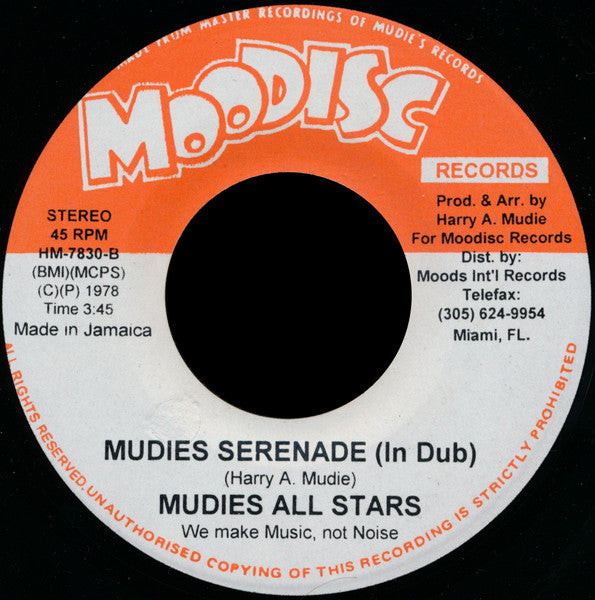 Bunny Maloney / Mudies All Stars : Lady Of Magic / Mudies Serenade (In Dub) (7")