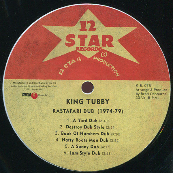 King Tubby : King Tubby's "Rastafari Dub" (1974 - 1979) (LP, Album)