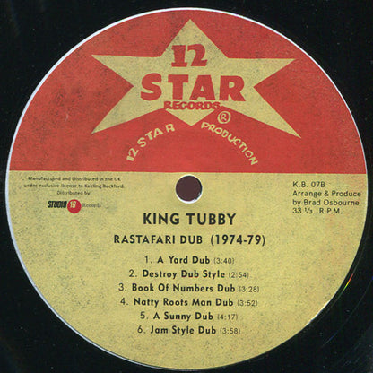 King Tubby : King Tubby's "Rastafari Dub" (1974 - 1979) (LP, Album)