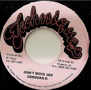 Donovan D.* : Don't Mock Jah (7", RE)