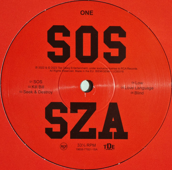 SZA (2) : SOS (2xLP, Album, GZ )
