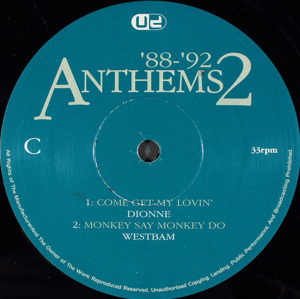 Various : United Dance Presents '88-'92 Anthems 2 (5x12", Comp, Ltd, RP)