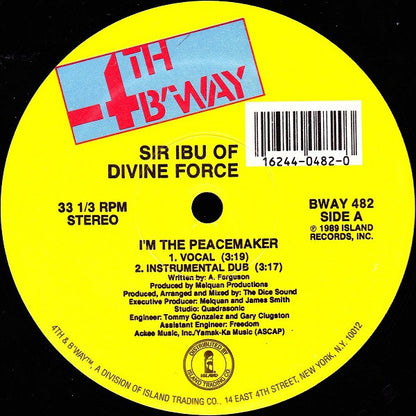 Sir Ibu : I'm The Peacemaker (12")