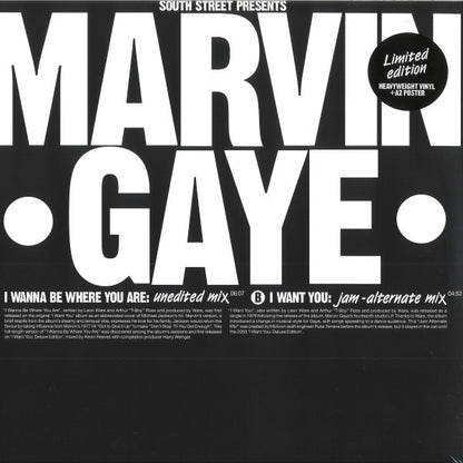 Marvin Gaye : I Wanna Be Where You Are / I Want You (12", Ltd)