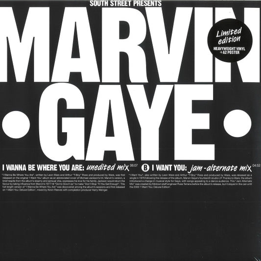 Marvin Gaye : I Wanna Be Where You Are / I Want You (12", Ltd)