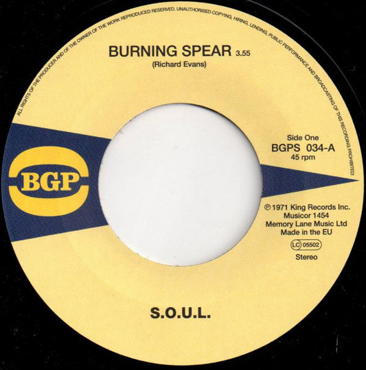 S.O.U.L. : Burning Spear  (7", Single)