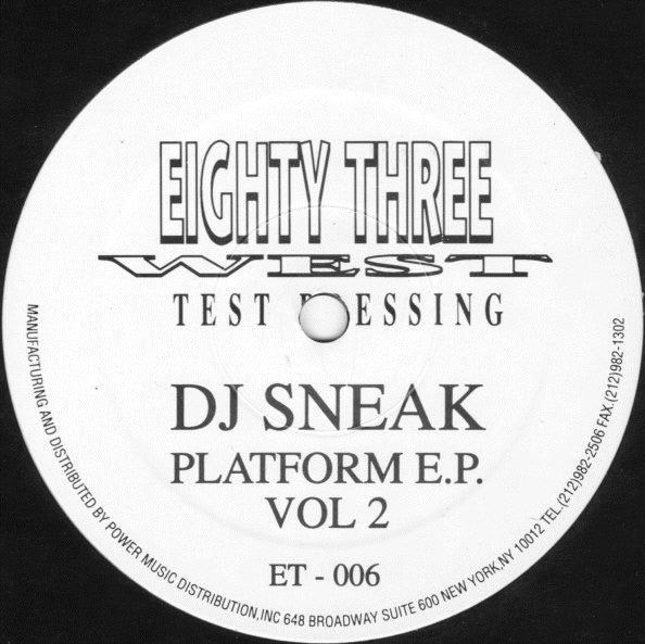 DJ Sneak : Platform E.P. Vol 2 (12", EP, TP)