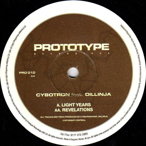 Cybotron Feat. Dillinja* : Light Years / Revelations (12")