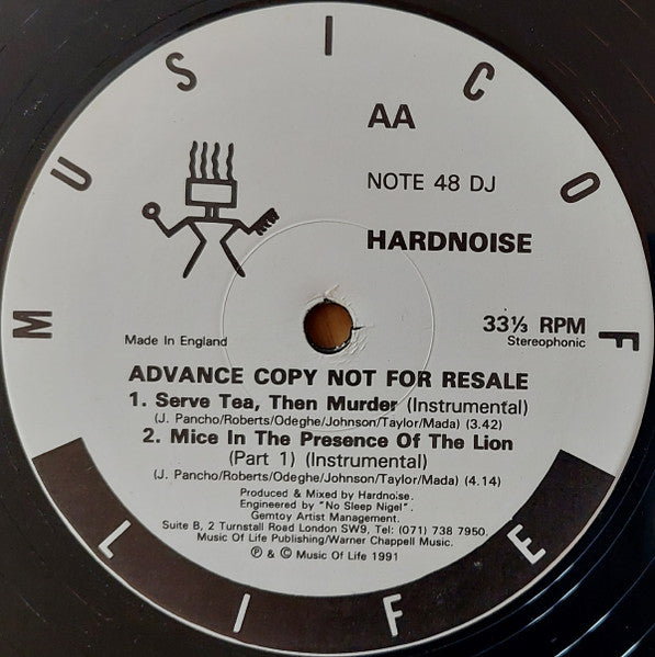 Hardnoise : Serve Tea, Then Murder / Mice In The Presence Of The Lion (Part 1) (12", Promo)