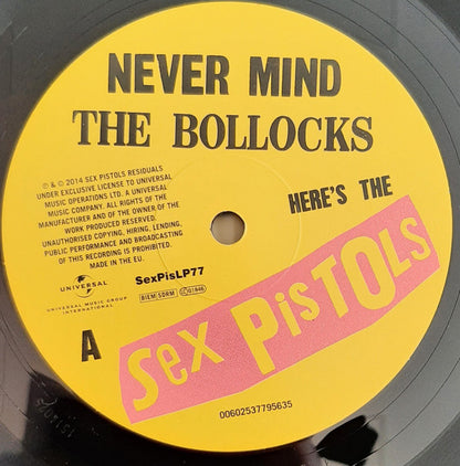 Sex Pistols : Never Mind The Bollocks Here's The Sex Pistols (LP, Album, RE, RP, 180)