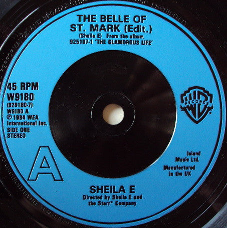 Sheila E. : The Belle Of St. Mark (7", Single, Blu)